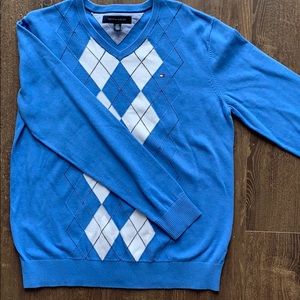 Blue Tommy Hilfiger Argyle Crewneck